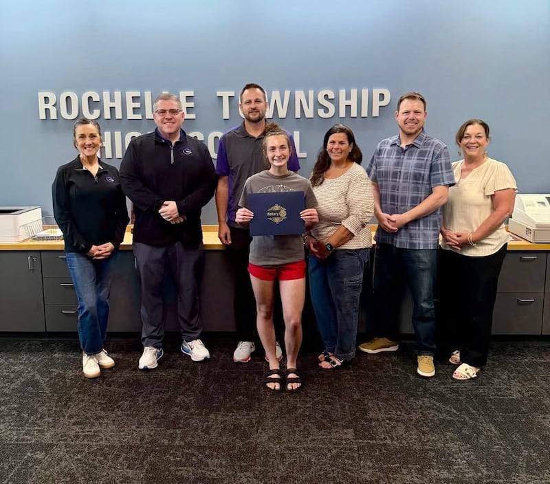 Rochelle Township High School junior Kami Damask was recently named the April Rochelle Rotary Club “Service Above Self” Student of the Month.