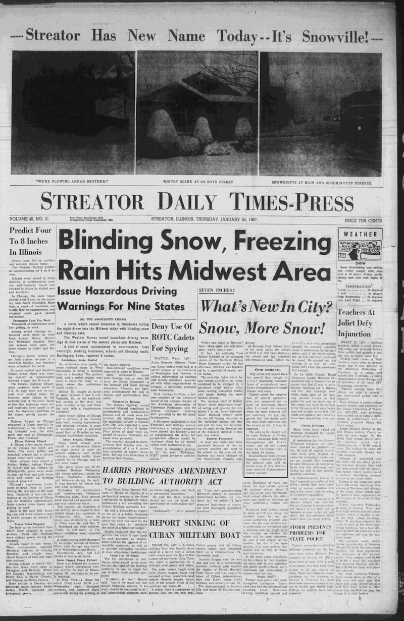 The Times cover for Jan. 26, 1967