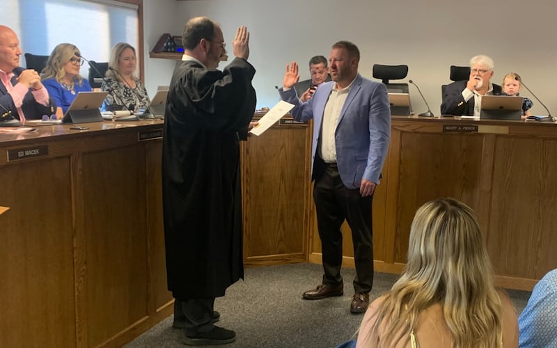 Mayor Scott Gartner begins his second term. He was sworn in May 14.