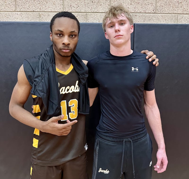 Elijah Bell (15 points, 6 rebounds) and Carson Goehring (10 points, 6 rebounds) led Jacobs to a 48-35 win over Huntley on Tuesday evening.