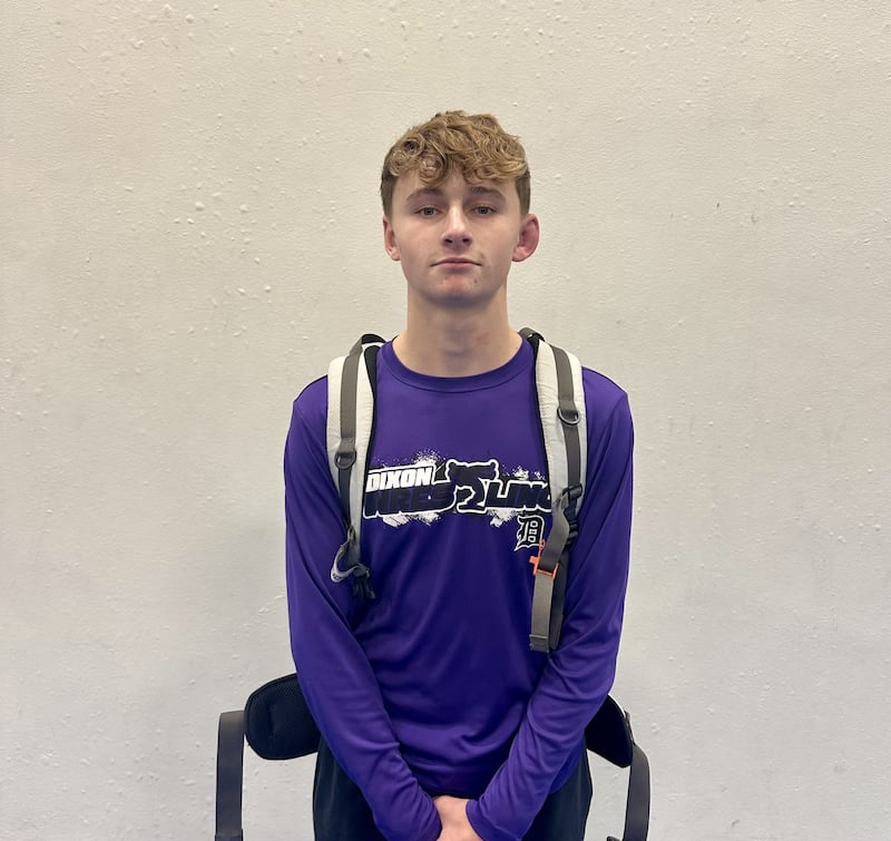 Dixon's Jack Ragan was one of multiple two-match winners during the team's triangular meet with Rochelle and Burlington Central on Tuesday night.