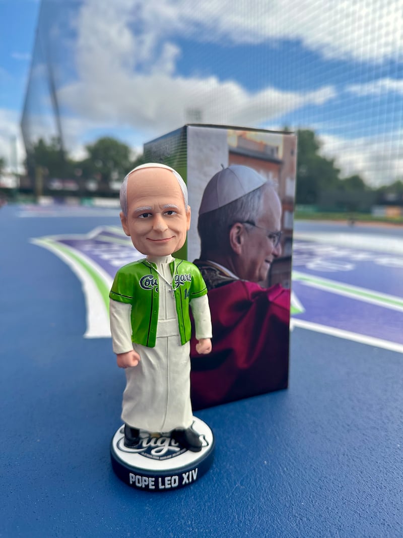 The Kane County Cougars are giving away bobbleheads of Pope Leo XIV at their Aug. 28 baseball game.