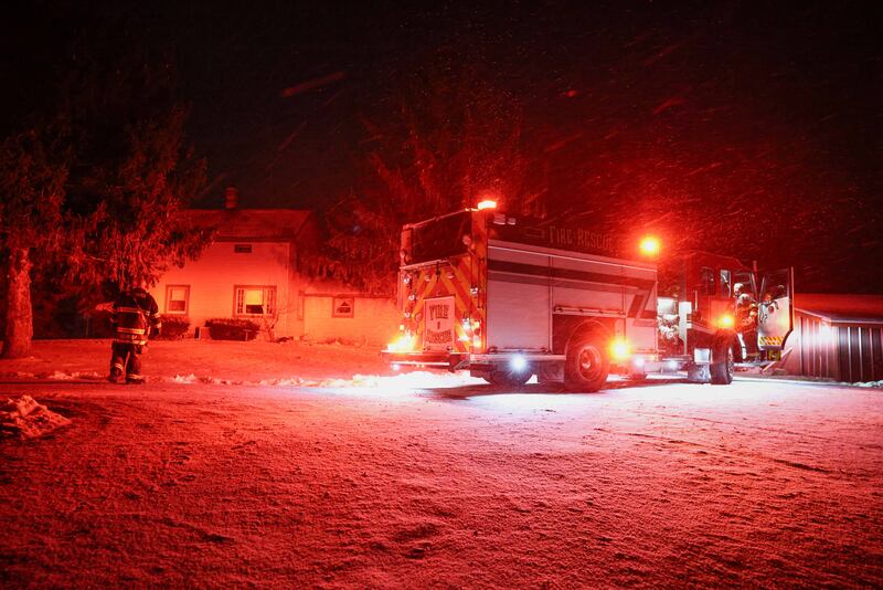 A home near Harvard caught fire Jan. 17, 2026.