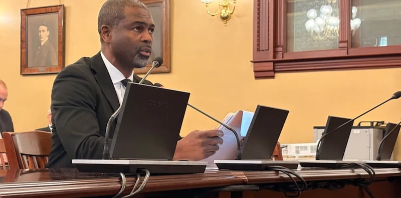 Rep. LaShawn Ford, D-Chicago, presents a proposed constitutional amendment to implement a tax on millionaires to the House Revenue and Finance Committee on April 21, 2026.