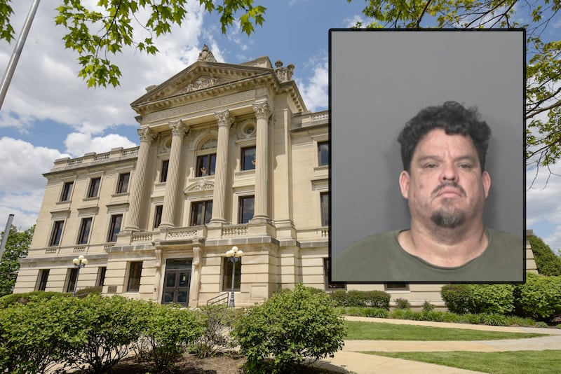 Luis Torres-Flores, 51, of DeKalb, was charged June 26, 2025, with predatory criminal sexual assault of a child after a minor told DeKalb police that he allegedly sexually assaulted them more than 100 times over multiple years, court records show. (Inset photo provided by DeKalb Police Department)