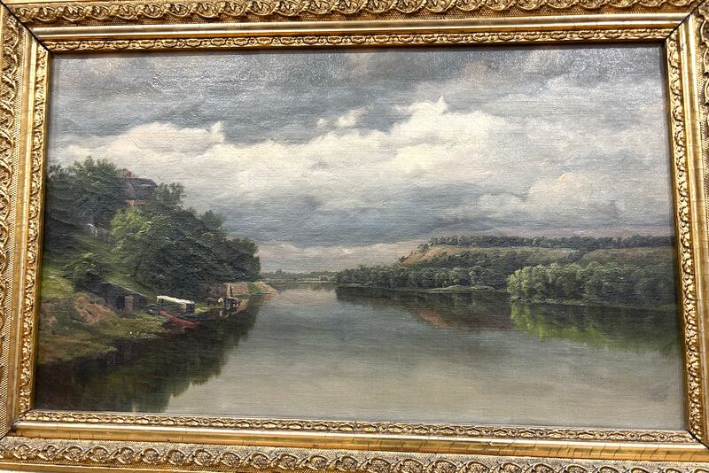 Henry Howard Bagg's Black Hawk Bluff (1887) is one are two of three paintings donated to the Oregon library that are representative of Bagg’s early work.