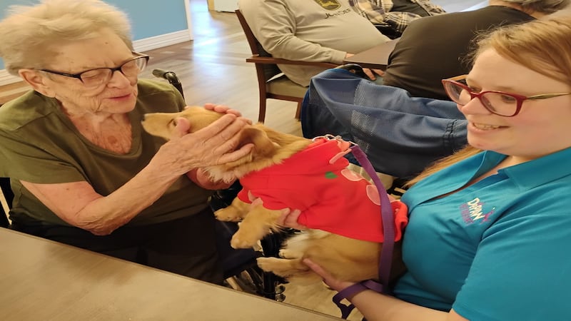 Geneva daycare dogs bring Valentine’s Day joy to seniors at Bria