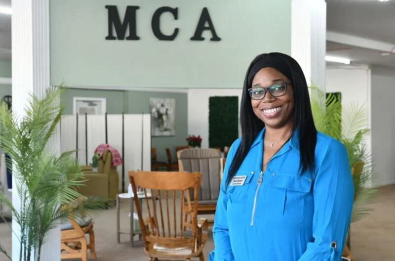 Alicia Kleinert, founder and owner of MCA Senior Adult Day Center, stands in the main room at the Kankakee location at 1292 W. Station St. Kleinert has been named this year’s Daily Journal Female Citizen of the Year for her work in serving seniors who suffer from social isolation, chronic illnesses and early-stage dementia and Alzheimer’s, filling a gap in the community.