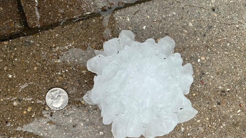 NWS: Supercell that hit Kankakee may have produced record-sized 6-inch hailstone