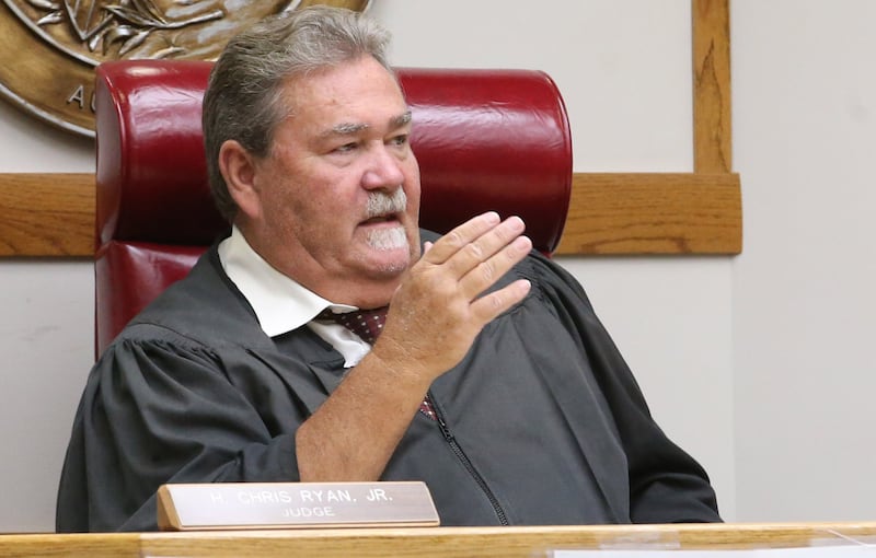 Chief Judge H. Chris Ryan Jr. addresses the jury during the Malcolm Whitfield trial on Tuesday, July 22, 2025 at the La Salle County Government Complex in Ottawa. Whitfield could face more than 100 years in prison if convicted in the 2023 fatal shooting of Shaquita Kelly and to injuring two others.