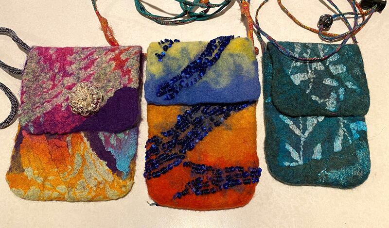 Wool felt mini purses can be made at a March 22 workshop in Oregon at the Coliseum Museum.