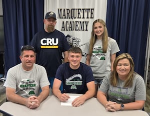 Marquette’s Keaton Davis signs to play baseball at Spoon River College