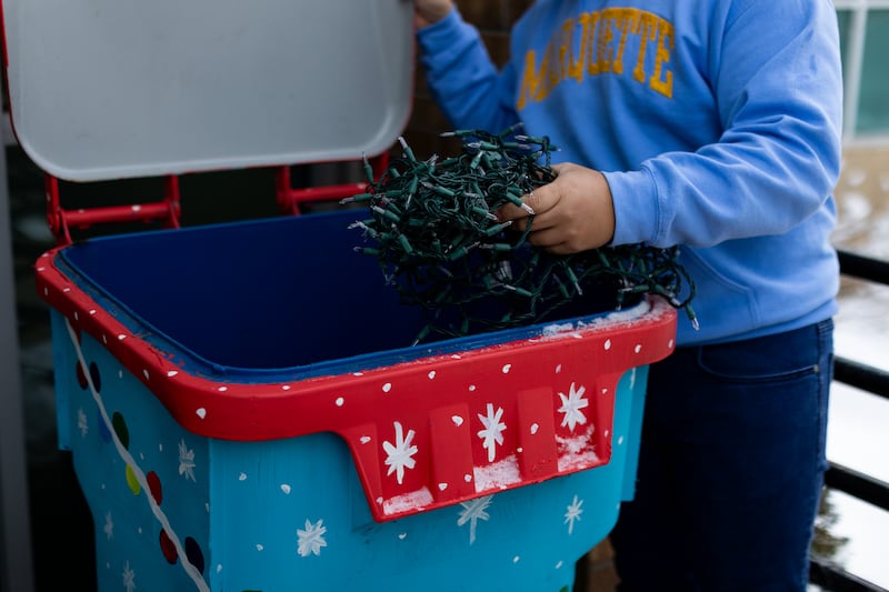 The Glen Ellyn Park District this year collected 2,542 pounds of holiday lights and extension cords for recycling.