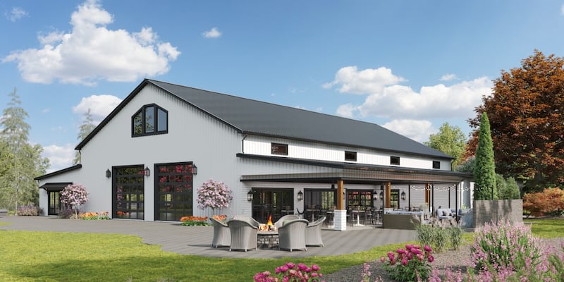 An official rendering shows The Vue at Heritage Harbor, a new waterfront event venue under construction along the Illinois River in Ottawa and slated to open in August.