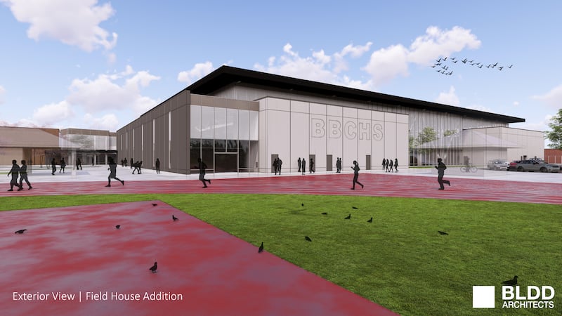 Renderings show updated plans for Bradley-Bourbonnais Community High School's Building Better facility project.