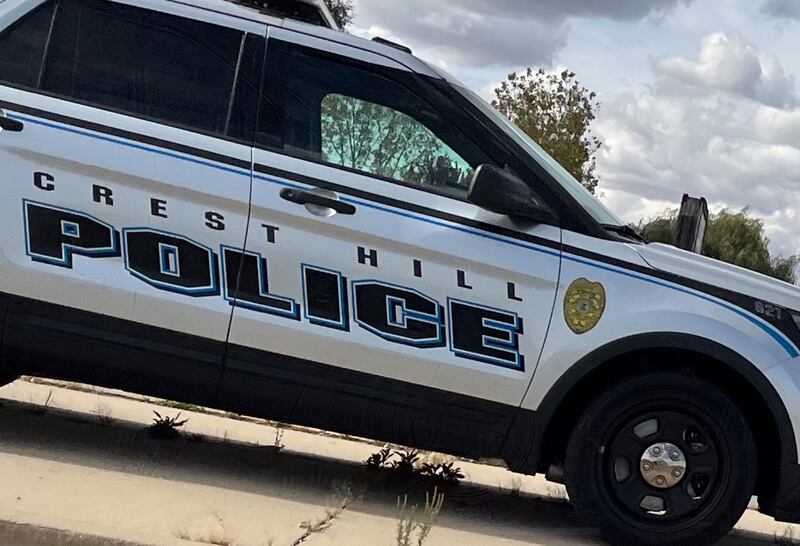 A Crest Hill police squad vehicle.