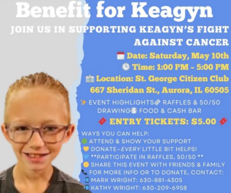 A fundraiser benefit is being held to support a 9-year-old boy from Yorkville fighting cancer. Those who cannot attend can still make direct donations.