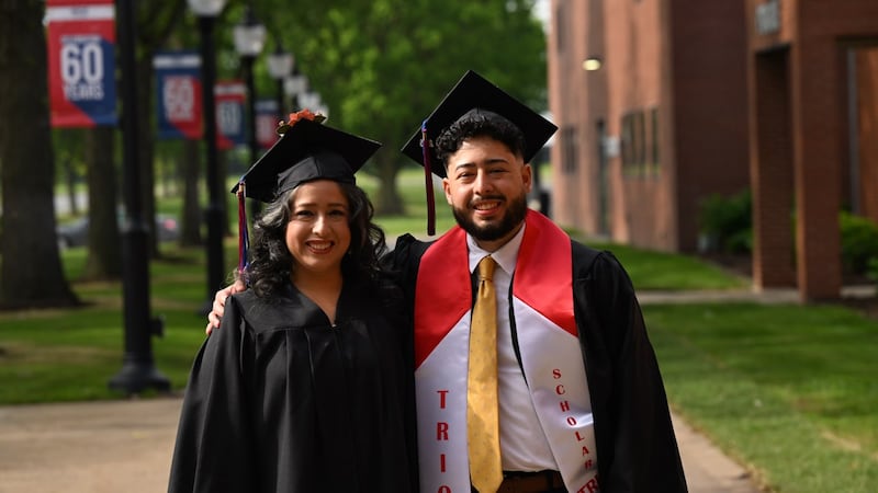 Mother, son graduate college together