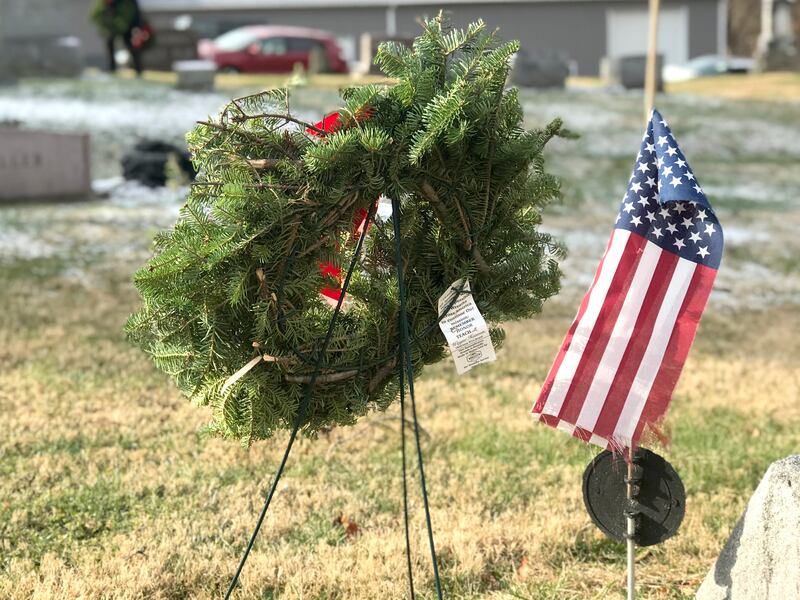 Wreaths Across America on Dec. 18, 2021 at Lusk Cemetery in Albany.