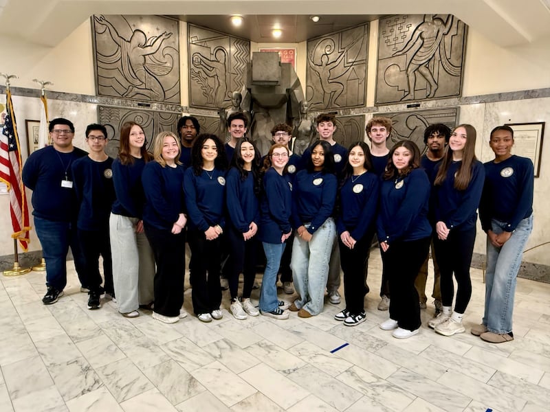 Joliet Central has announced the top 10 finalists for its annual Mr. and Ms. J competition. Pictured (L to R): Romeo Rojas, Erick-Isai Jolomna, Haydn Voss, Sophie Litsogannis, James Lee, Trinity Godinez, Jack Strabbing, Diana Almazan, Hellyne Hammer, Logan Novak, Ja’Mya Chestnut, Leo Smith, Sarai Contreras-Perez, Tyler Long, Brooklyn Brown, Malcolm Greene, Delany Moran and Madison King. Not Pictured: Fynn Bernhard and Josue Chavez