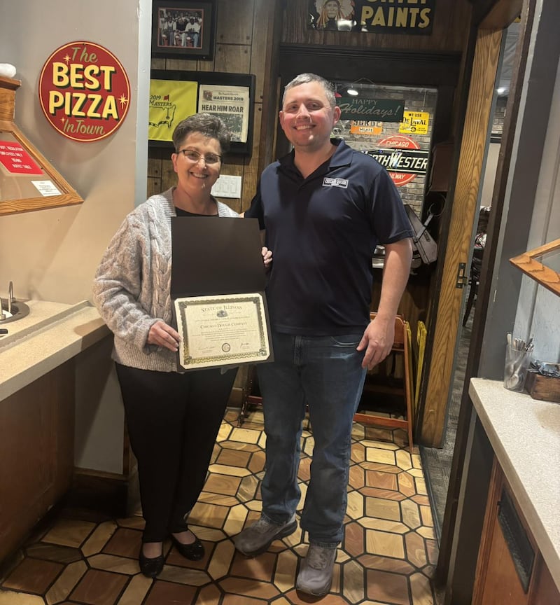 For her December Local Business Spotlight, State Rep. Jackie Haas, R-Kankakee, recognized Chicago Dough in Bourbonnais.