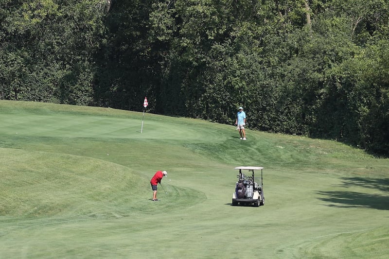 Golfers get in a few rounds of golf at Woodruff Golf Course on Thursday, Sept. 12, 2024 in Joliet.