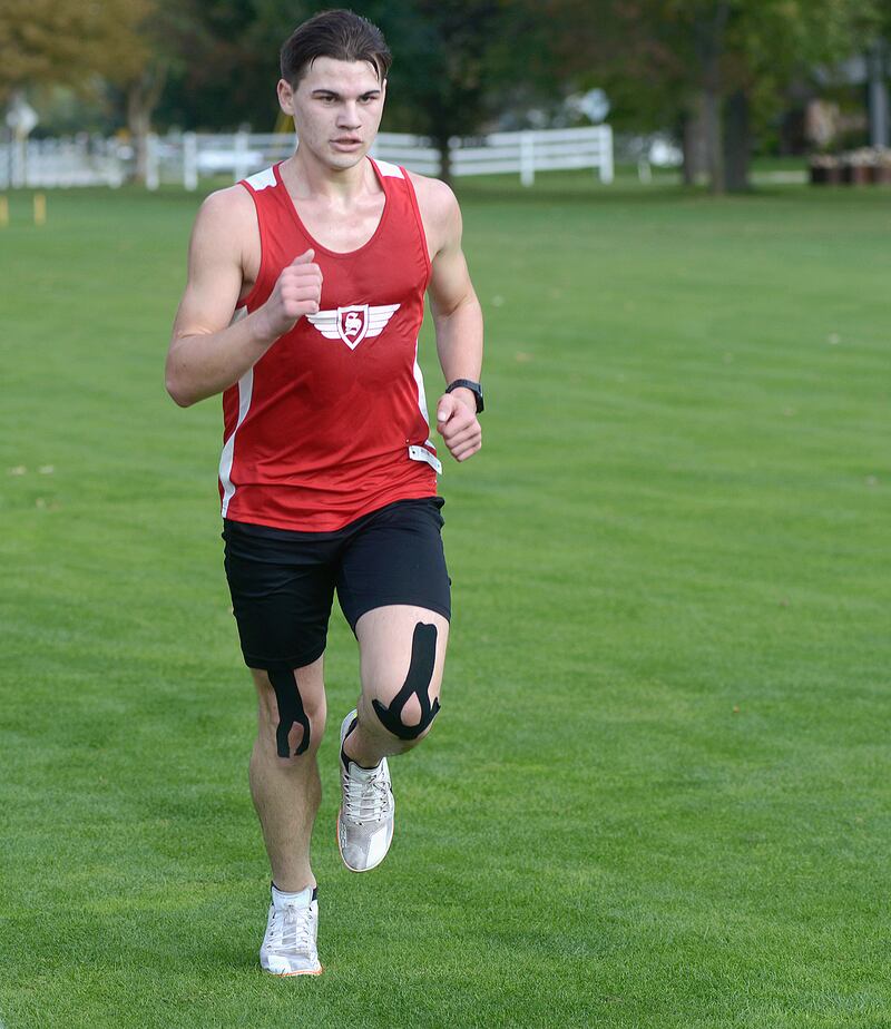 Streator’s Chase Lane sprints to the finish line at last season's La Salle County Invite in Streator.