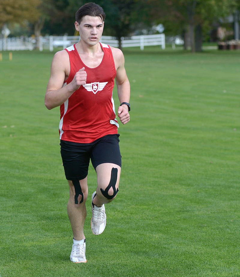 Streator’s Chase Lane sprints to the finish line at last season's La Salle County Invite in Streator.