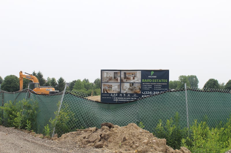 A stop work order was issued against the townhome development at Huntley and Bard roads in Crystal Lake by the city on July 1.