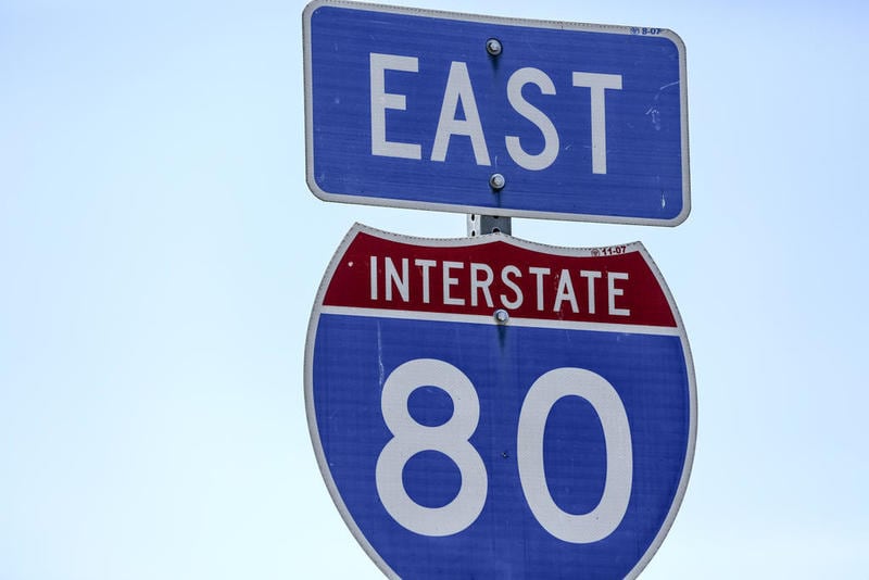 Interstate 80 sign in Joliet