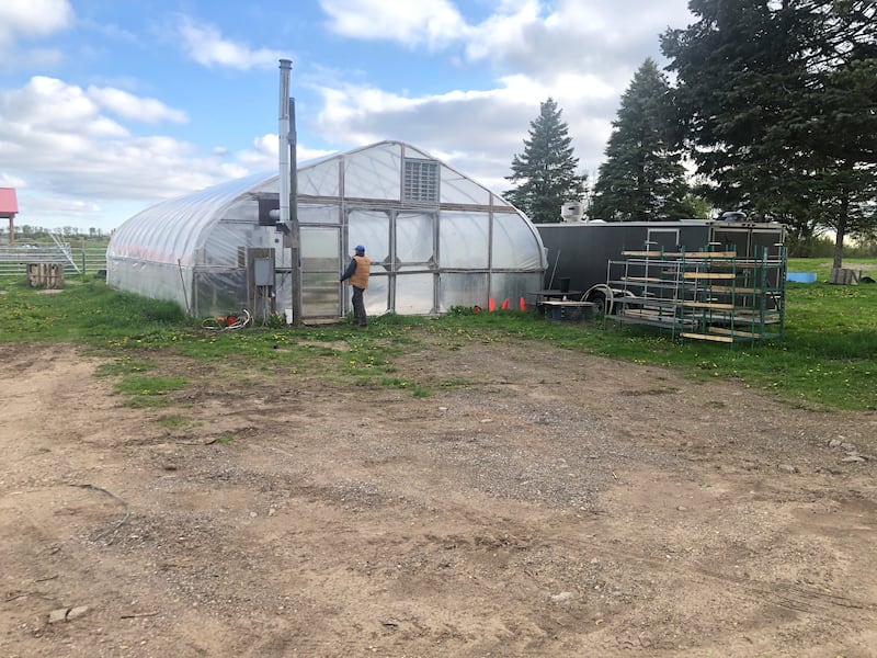 Seen on Monday, May 5, 2025, this greenhouse sits at about the location Sunberry Farms hopes to build a facility to butcher chickens at 3712 Greenwood Road, Woodstock.