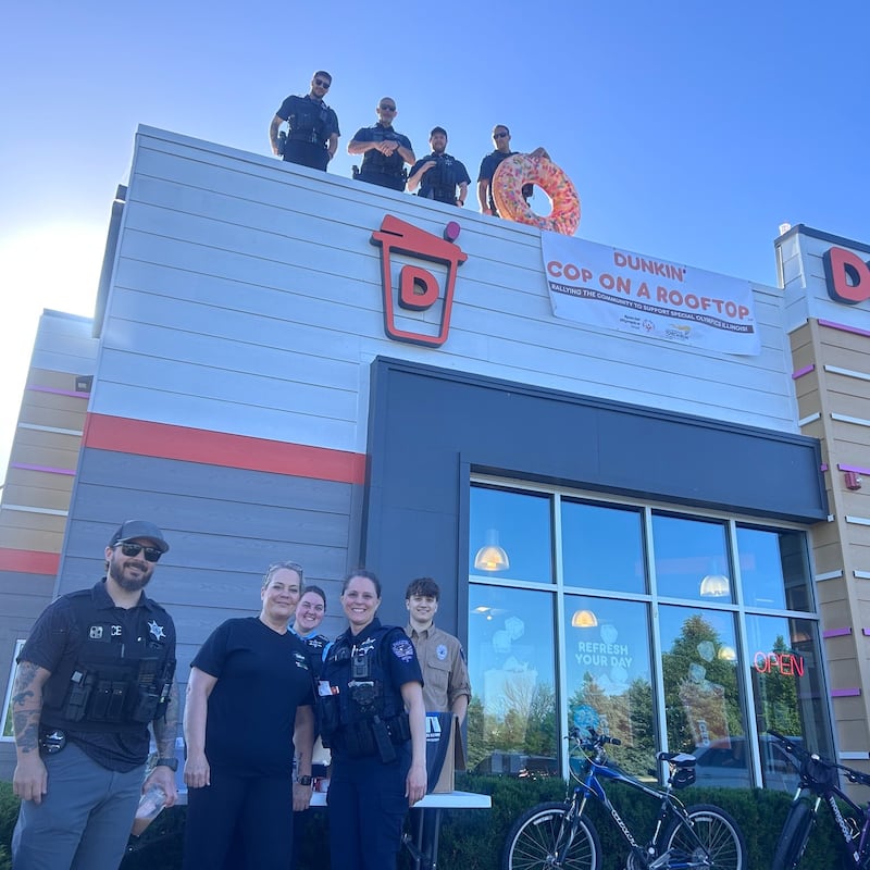 The Oswego Police Department raised more than $7,600 for Special Olympics Illinois during the May 16 Cop on a Rooftop fundraising event.