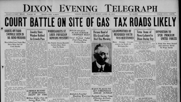 Historical covers for April 25: Court Battle on Site of Gas Tax Roads Likely