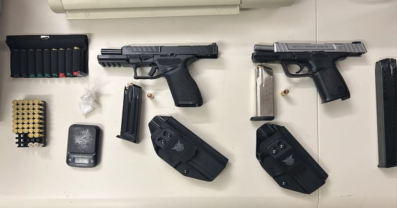 The Aurora Police Department released a photo of collected evidence discovered during a search of a residence on West Galena Blvd in Aurora on Sept. 17, 2025.