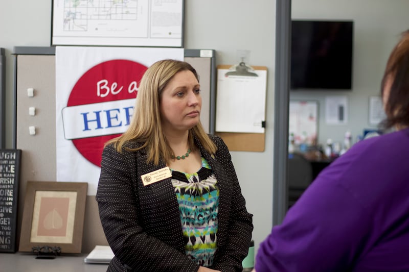State Sen. Rachel Ventura, D-Joliet, visits the offices of Heroin Epidemic Relief Organization on Wednesday, March 12, 2025, in Joliet.