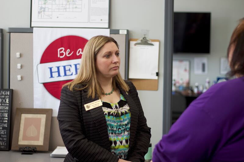 State Sen. Rachel Ventura, D-Joliet, visits the offices of Heroin Epidemic Relief Organization on Wednesday, March 12, 2025, in Joliet.