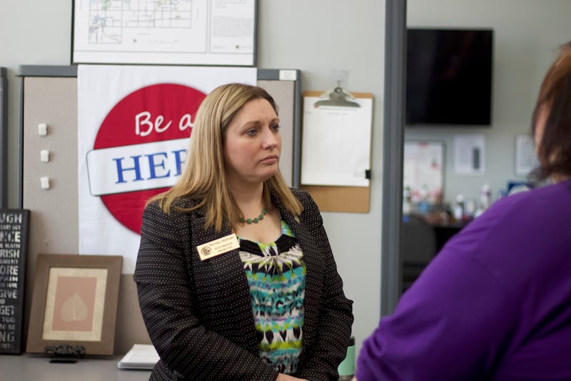 State Sen. Rachel Ventura, D-Joliet, visits the offices of Heroin Epidemic Relief Organization on Wednesday, March 12, 2025, in Joliet.