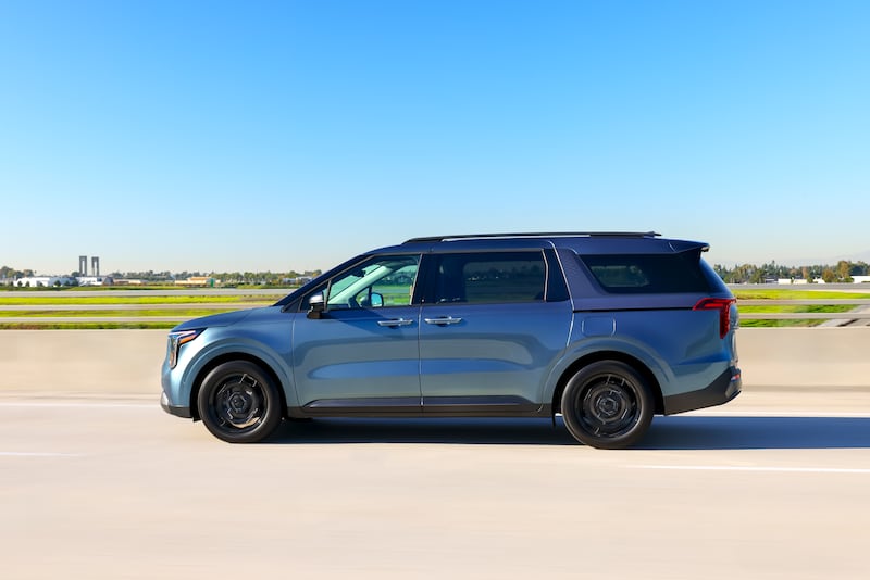 The 2026 Kia Carnival offers an untraditional exterior minivan design.