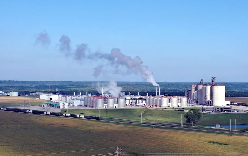 An aerial view of Marquis Energy on Wednesday Sept. 1, 2021.