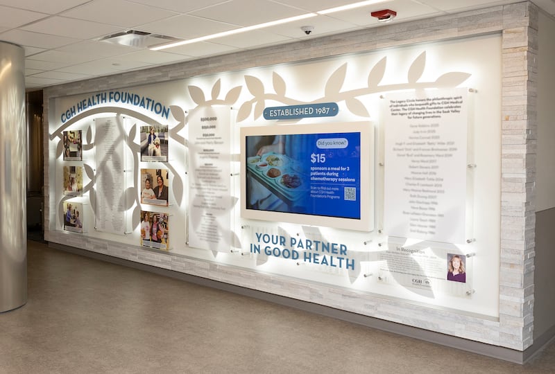 A look at the brand-new Donor Wall at CGH Medical Center in Sterling.