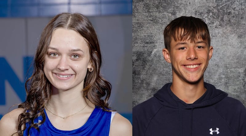 Princeton senior Keighley Davis (left)  Class 2A Illinois Media All-State Honorable Mention while Bureau Valley freshman Carson Gruber (right) was named to the Illinois Prospects All-Freshmen Third Team.