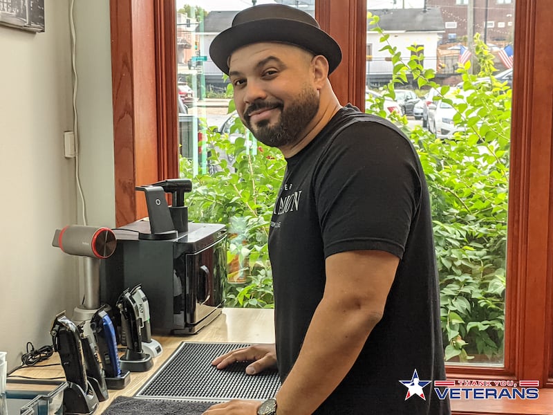 Joey Martinez is the owner of The Barber Battalion, which is located at 123 W. Washington Street, Suite 106, in downtown Oswego. The business has a second location in downtown Yorkville.