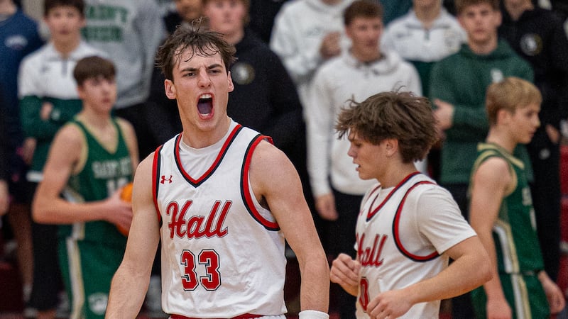 Photos: Hall boys basketball triumph over St. Bede on memorable Hall of Fame day
