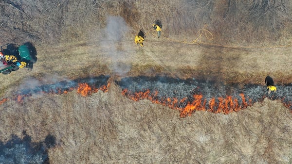 Photos: IDNR manages 300-acre prairie controlled burn near Oglesby
