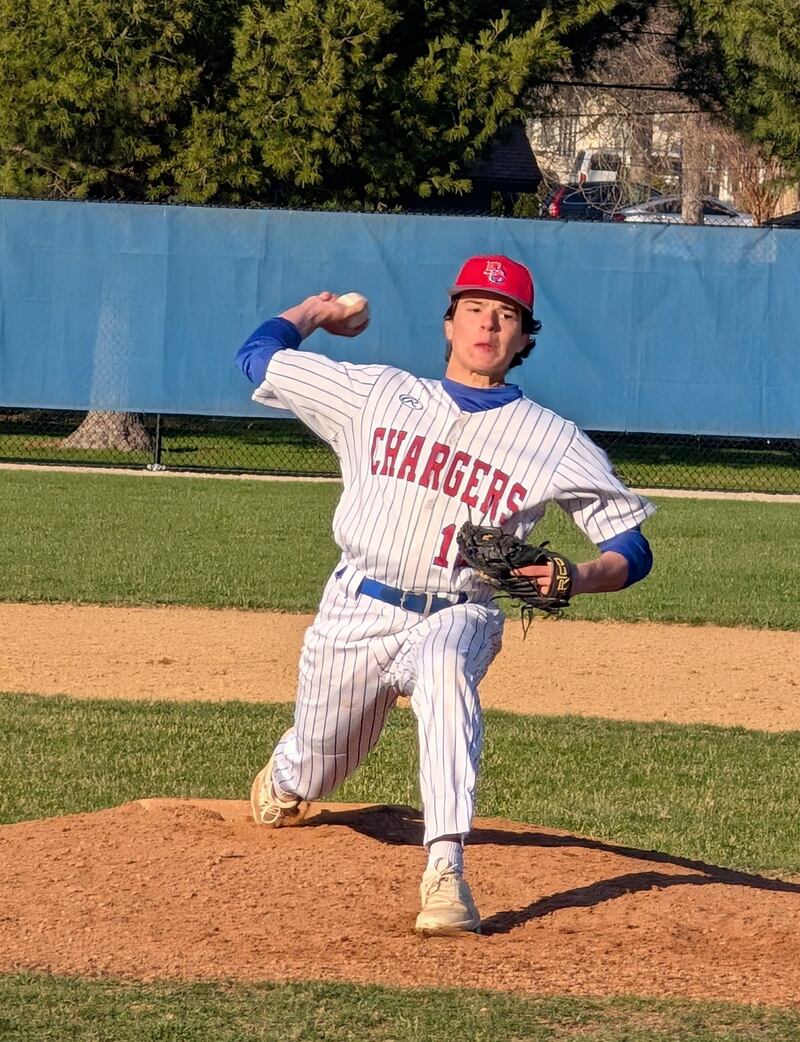 Dundee-Crown's Landon Richards delivers to the plate against Crystal Lake South on Tuesday, April 8, 2025, in Carpentersville.