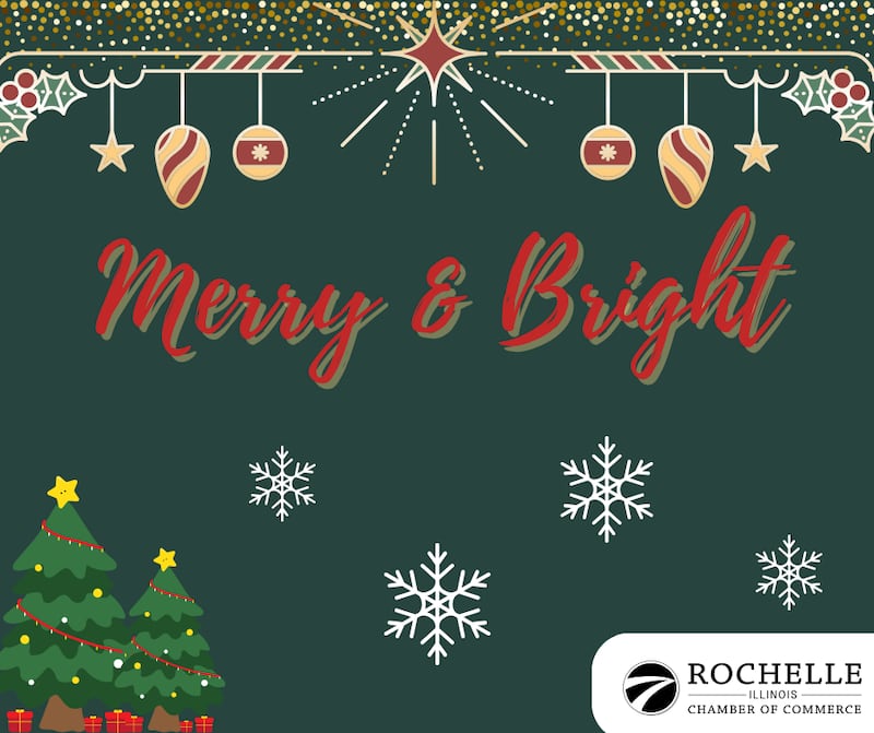 The Merry & Bright Decorating Contest is once again being sponsored by the Rochelle Chamber of Commerce. The chamber encourages all residents and business owners to make the community festive this holiday season.
