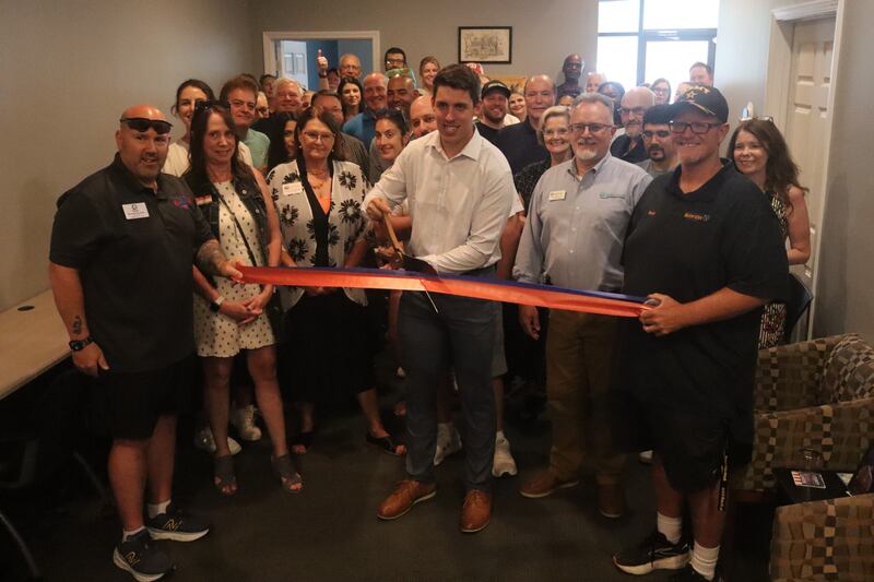 Friends, family and members of the Yorkville Area and Oswego Area chambers of commerce welcomed Colin Powers of Wela Financial with a ribbon-cutting ceremony on June 25, 2025.