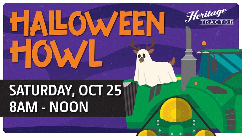 Heritage Tractor will host a Halloween Howl event from 8 a.m. to noon Saturday, Oct. 25, at all its dealership locations