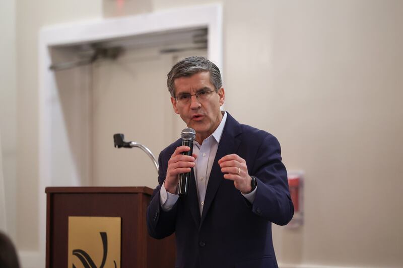 Illinois Republican candidate for governor Ted Dabrowski speaks during the Kankakee County Republican Women's Governor Breakfast at the Quality Inn in Bradley on Saturday, Jan. 24, 2026.