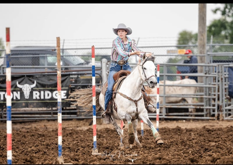 Quincy Hochstatter, 16, of Wyanet rode to an Illinois High School Rodeo pole bender state championship this year and has earned a position on the 2025 state/provincial National High School rodeo team in Wyoming from July 13-19.